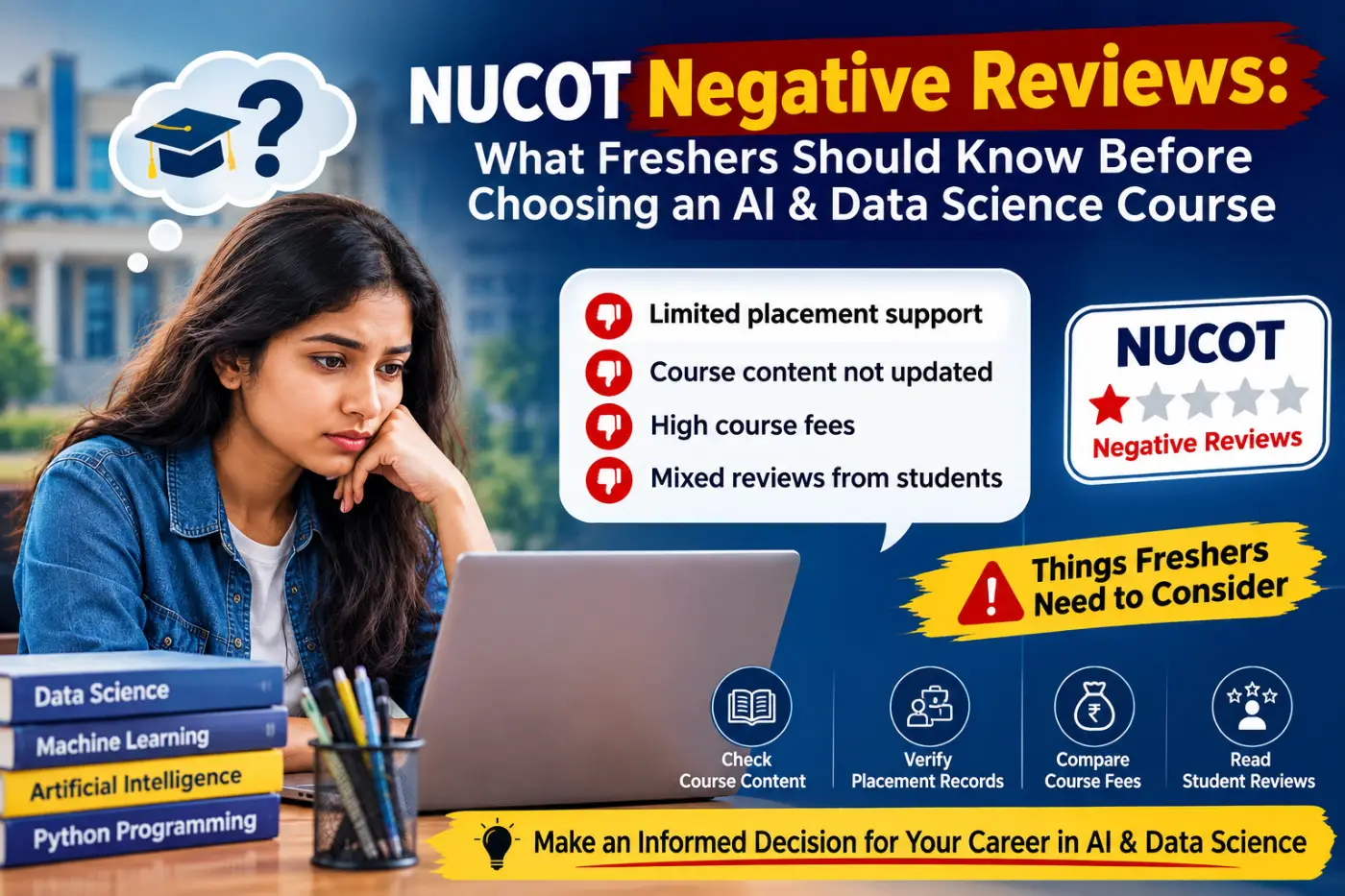 NUCOT Negative Reviews: What Freshers Should Know Before Choosing an AI & Data Science Course