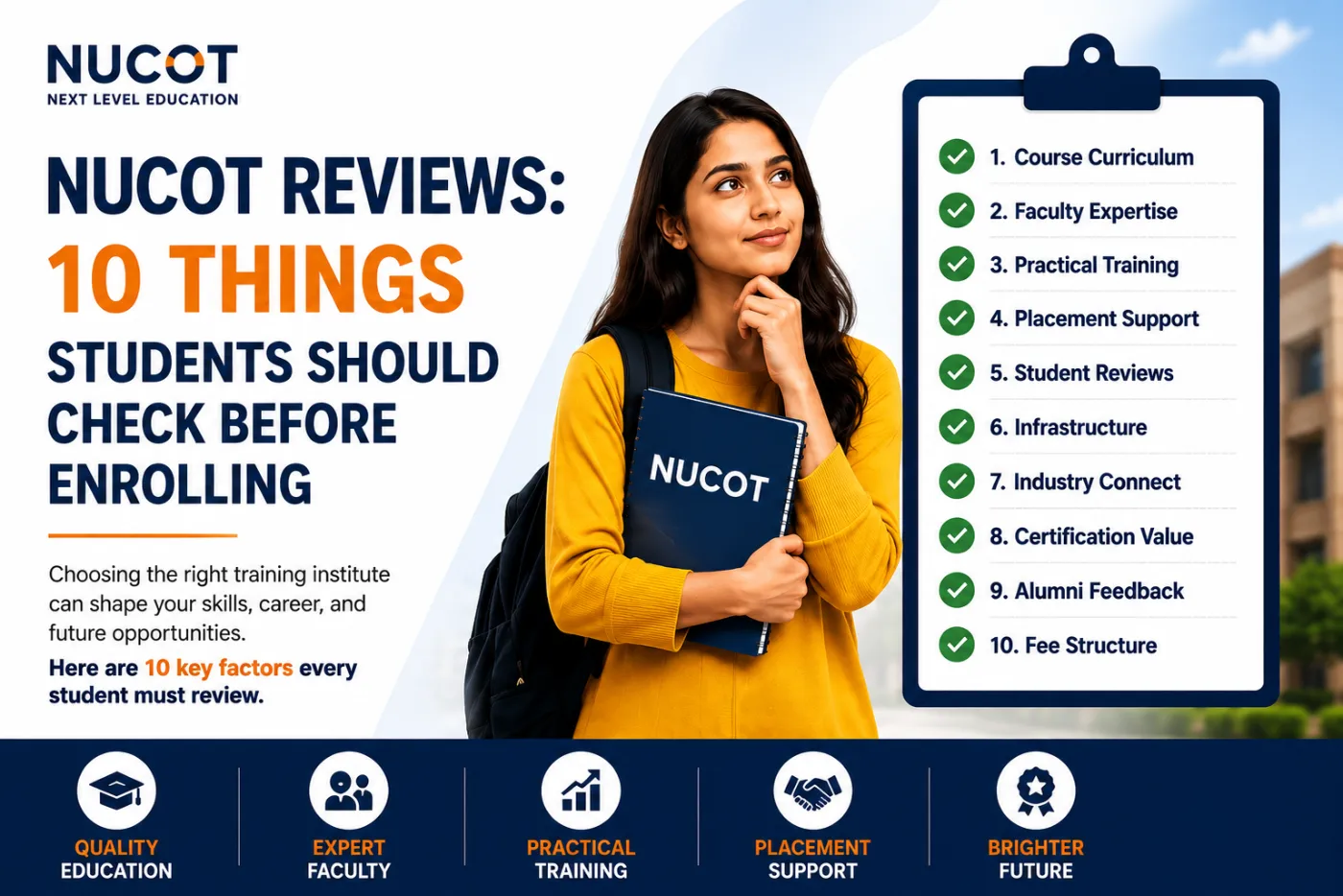 NUCOT Reviews: 10 Things Students Should Check Before Enrolling